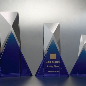 Crystal Mixx Recognition Award by Nik Meller Custom Engraved Personalized