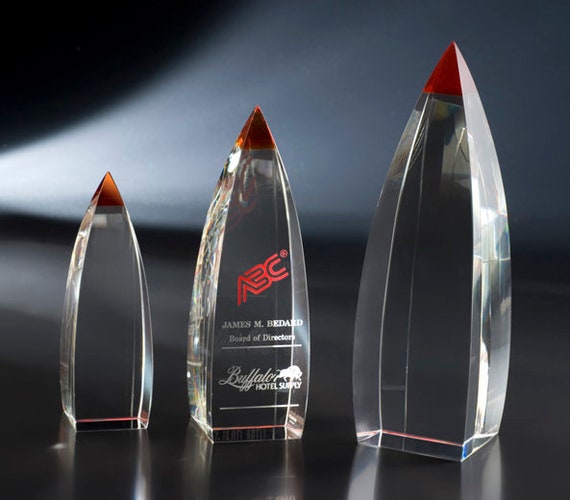 Crystal Aerial Recognition Award by Nik Meller Custom Engraved Personalized