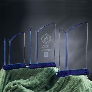 Crystal Ocean Drive Recognition Award by Nik Meller Custom Engraved Personalized