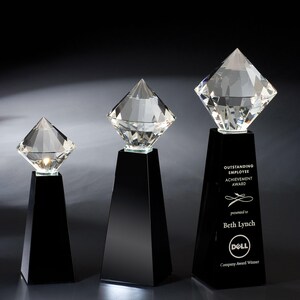 Crystal Brilliant Recognition Award Engraved and Personalized