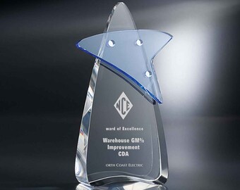 Crystal Pandemonium Recognition Award 4 po. L x 8 1/2 po. H gravé et personnalisé