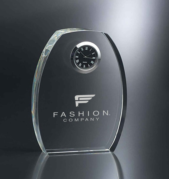 Crystal Obsession Clock 4 1/2w X 5 3/4h Engraved Etsy