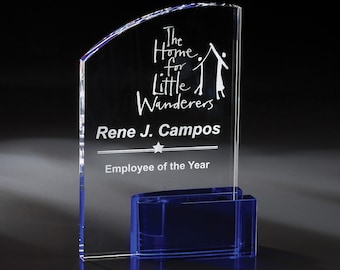 Crystal Serenata Recognition Award 5 1/4"W x 8 1/8"H Engraved and Personalized