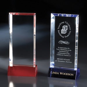 Crystal Irene Recognition Award Engraved and Personalized