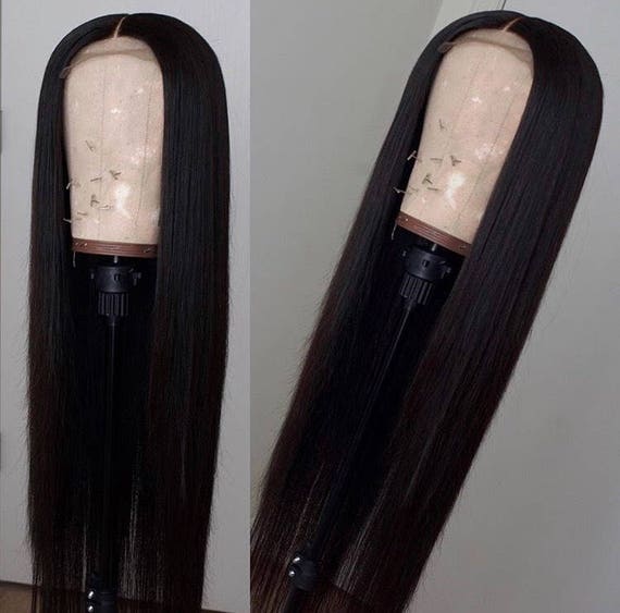 24 Bone Straight Human Hair Wig Lace Front Wig Etsy