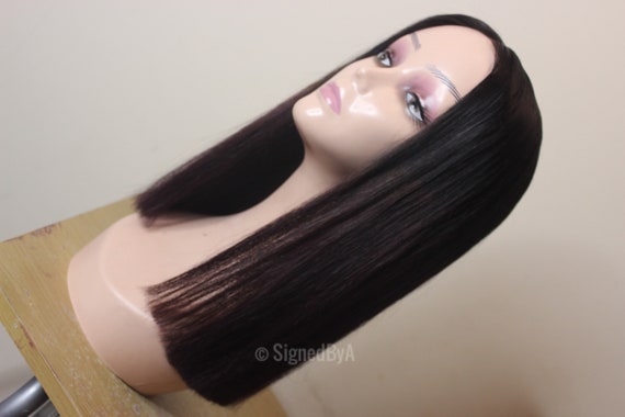 Purple Ombre Dip Dye Wig Lace Closure Human Hair Wig Long Bob Wig Brazilian Human Hair Amazing Quality