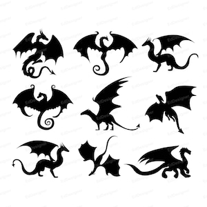 Dragons Vector SVG, PNG, DXF, Eps, jpg