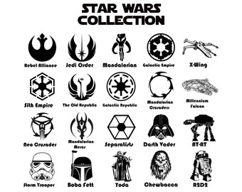 Star Wars Logo, Star Wars Clipart, Star Wars Bundle, SVG, PNG, DXF, Eps, jpg