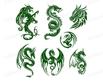 Dragons Vector SVG, PNG, DXF, Eps, jpg