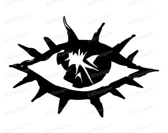 Broken Eye Vector Art SVG, PNG, DXF, Eps, jpg
