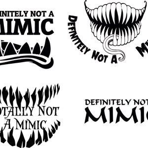 Definitely Not A Mimic Logo, Dungeons Dragons Vector, Dungeon Master Design, DnD Vector Clip Art, SVG, PNG, DXF, Eps, jpg