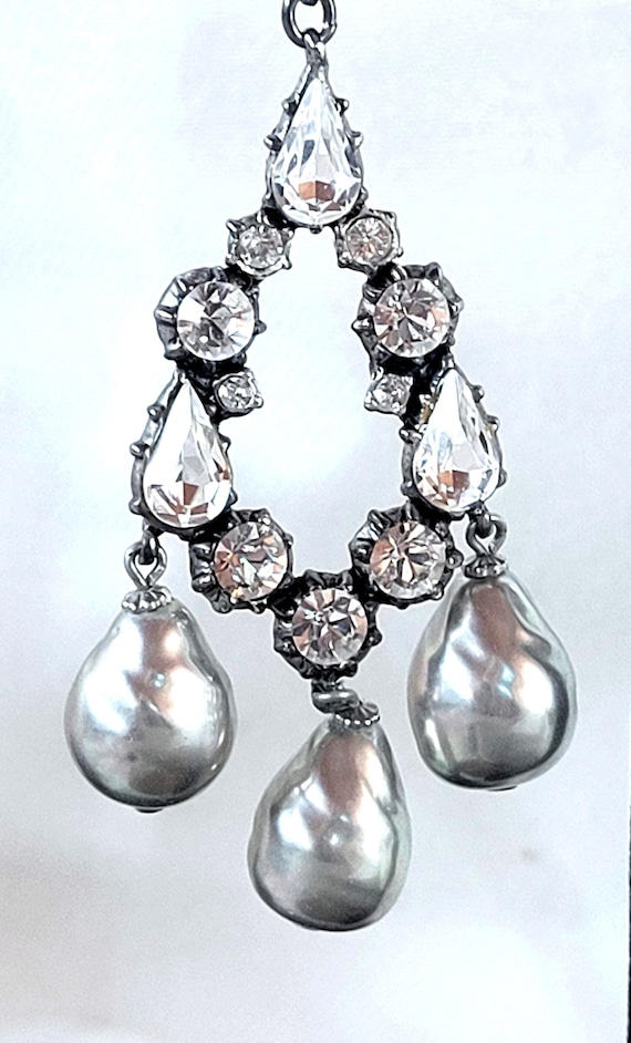 Yosca Large Dangle Earrings: Posts, Silver-Toned,… - image 3