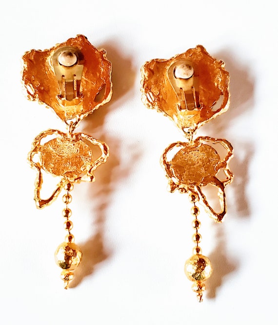 Vintage Christian Lacroix Earrings Dangle/Drop Cl… - image 2