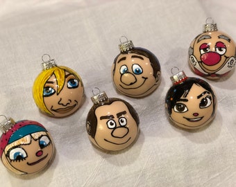 Wreck It Ralph Ralph Breaks the Internet ornaments Ralph Vanellope King Candy Calhoun Fix-it Felix Taffyta
