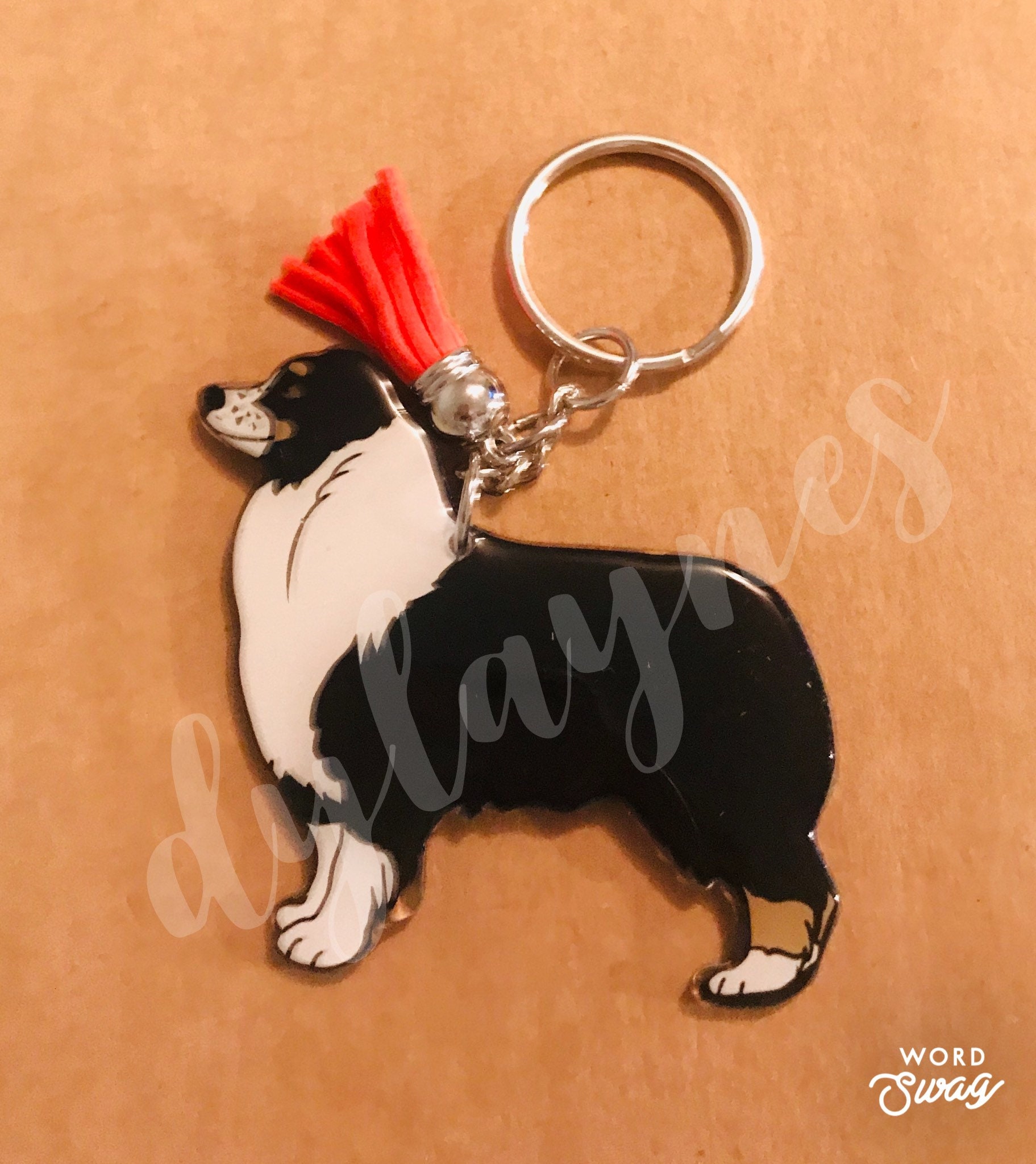 Australian Shepherd Custom Acrylic Keychain/Customized Etsy
