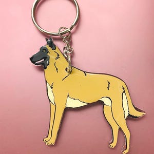 Belgian Malinois Custom Keychain/ Belgian Malanois keychain/ Custom acrylic Keychain