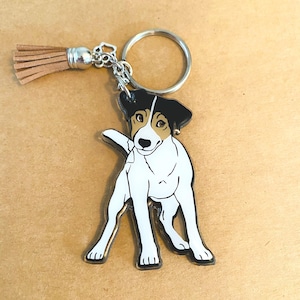 Jack Russell Custom Acrylic Keychain/ Jack Russell Keychain/Pitbull Zipper Pull/Jack Russell/Jack Russell/terrier
