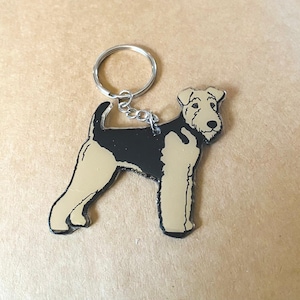 Airedale Terrier Custom Acrylic Keychain/ Airedale Terrier Keychain/Airedale Terrier/Airedale Custom Keychain
