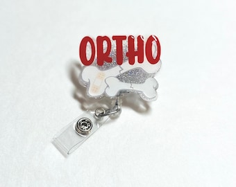 Porta badge retrattile Ortho personalizzato: porta badge retrattile con clip a coccodrillo