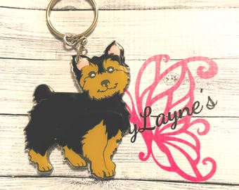 Llavero personalizado de Yorkshire Terrier: Tirador de cremallera de Yorkie