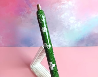 Personalized Veterinarian Glitter Gel Pen: Custom Vet Tech Gift