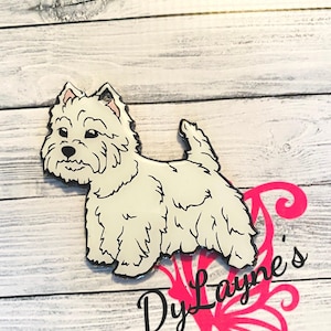 West Highland Terrier Custom Acrylic Keychain/West Highland Terrier Keychain/West Highland Terrier Zipper Pull/Westie
