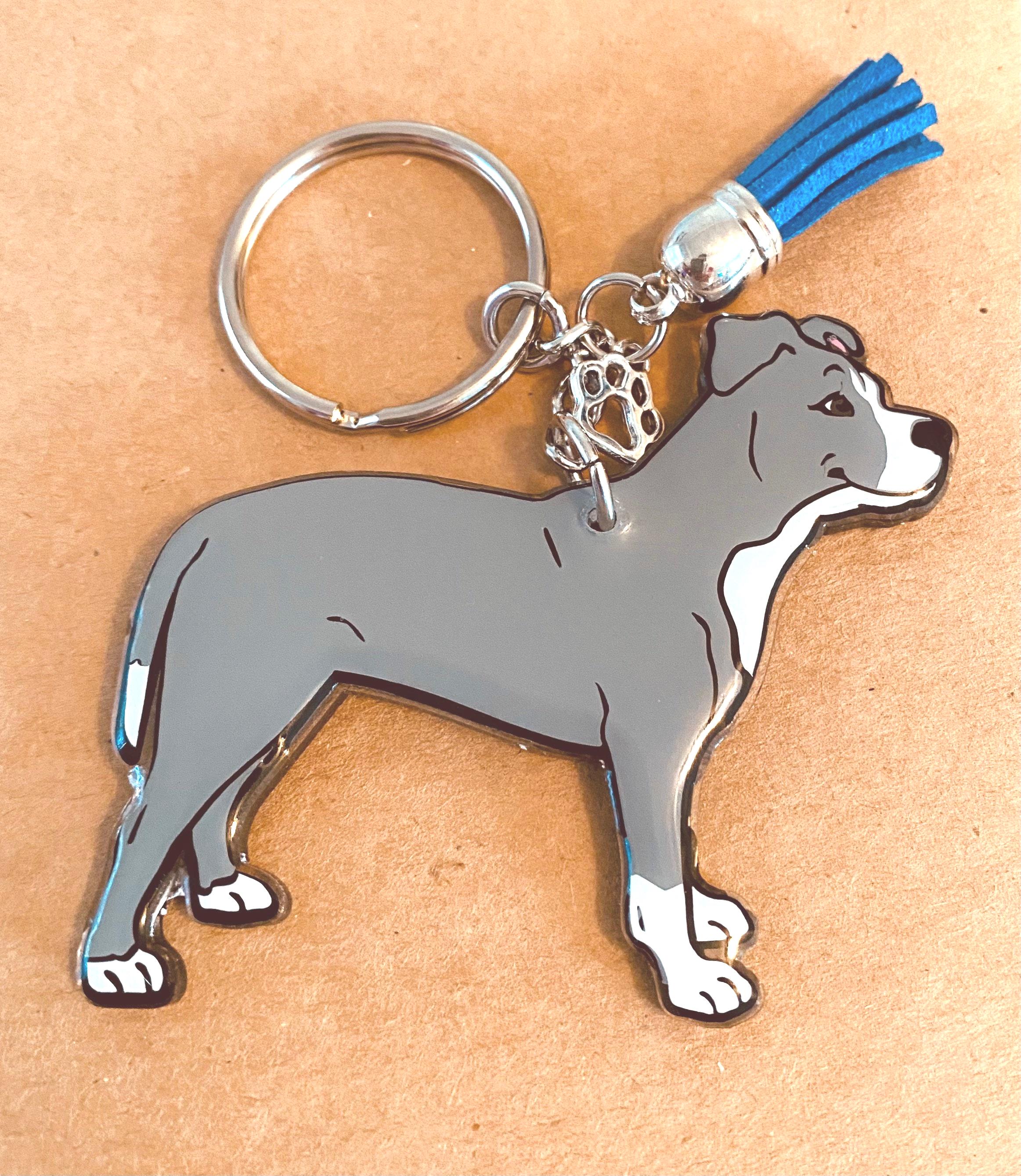 Pitbull Keychain - Etsy