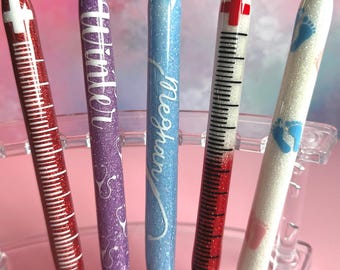 Personalized Nurse Glitter Pen: Handmade Inkjoy Gel Pen