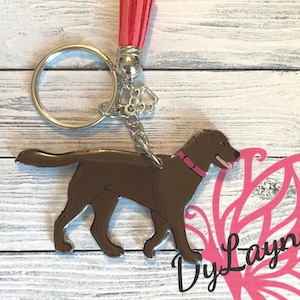 Llavero acrílico personalizado de Labrador Retriever/Llavero de Labrador Retriever/Tirador de cremallera de Labrador