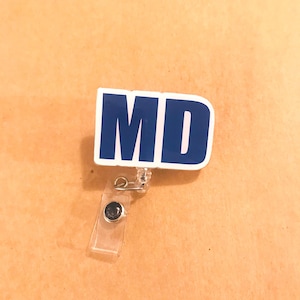 MD Badge Reel/Retractable Badge Reel/Custom/Badge Reels/Doctor/Medical/Aligator Clip/ID badge holder