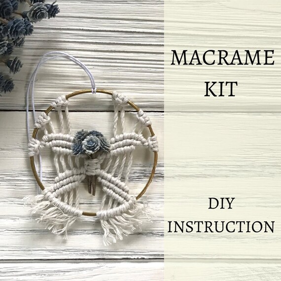 Macrame wedding gift set Craft kit for adult Macrame beginner Etsy