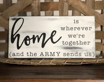 Home is Where the Army Sends Us Sign