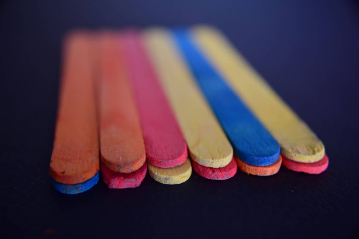 Craft Sticks Popsicle Tongue Depressors Original Colorful Etsy