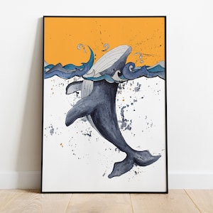 Leap of the Whale - Limited Edition Art Print | Stunning Sea Creature Wall Art