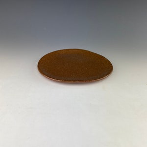 4” terra cotta brown plate A206