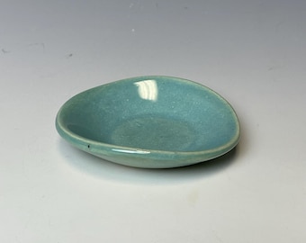 Handmade stoneware mini bowl, Norse blue dipping bowl, soy sauce dish, small condiment bowl, catchall, 3-inch, food safe, one of a kind.
