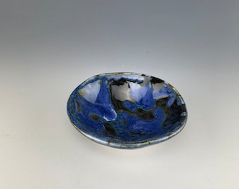 3” black and blue lava mini plate A224