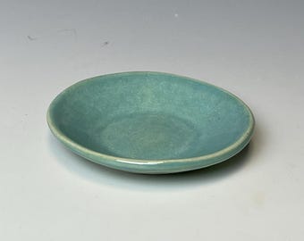 Handmade stoneware mini bowl, Norse blue dipping bowl, soy sauce dish, small condiment bowl, catchall, 3-inch, food safe, one of a kind.
