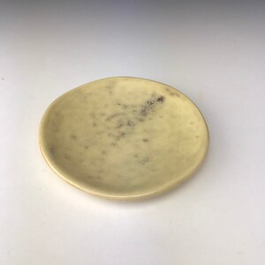 2” Cream and Purple Plate