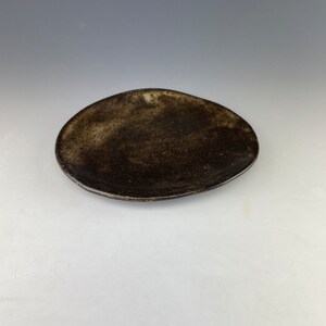 4” brown and cream plate shino A205