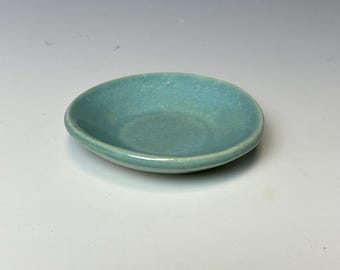 Handmade stoneware mini bowl, Norse blue dipping bowl, soy sauce dish, small condiment bowl, catchall, 3-inch, food safe, one of a kind.