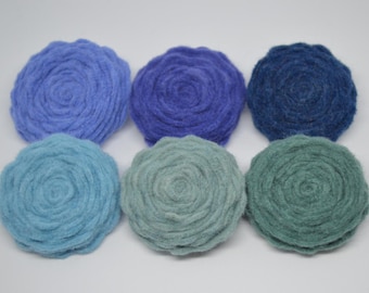Felt Flower Brooch, Felted Brooch, Floral Felt Pin, Flower Lapel Pin, Blue Flower, Navy Flower, Flower Embellishment, Floral Accessories