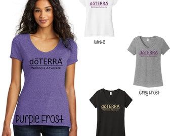 DoTerra Compliance Approved Glitter Vneck, doterra Glitter vneck, Doterra Clothing DM1350L doTERRA oils