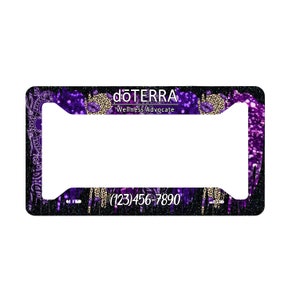 Doterra Glitter Leopard Print Car Frame, Glitter Leopard Print, Doterra Car Frame, Glittler, Leopard Kiss, and Bandana Stipes, Plate frame