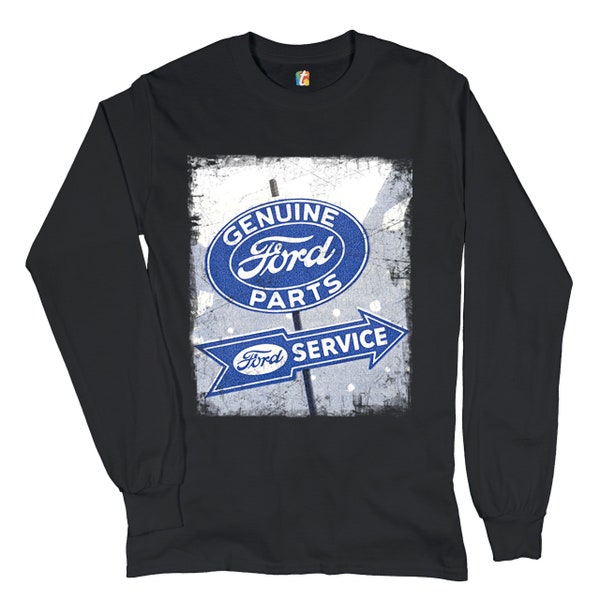 Genuine Ford Parts Long Sleeve T-shirt Ford Service, High Performance, FoMoCo, Automotive, Gift for Ford Owner, Car Enthusiast, Licensed