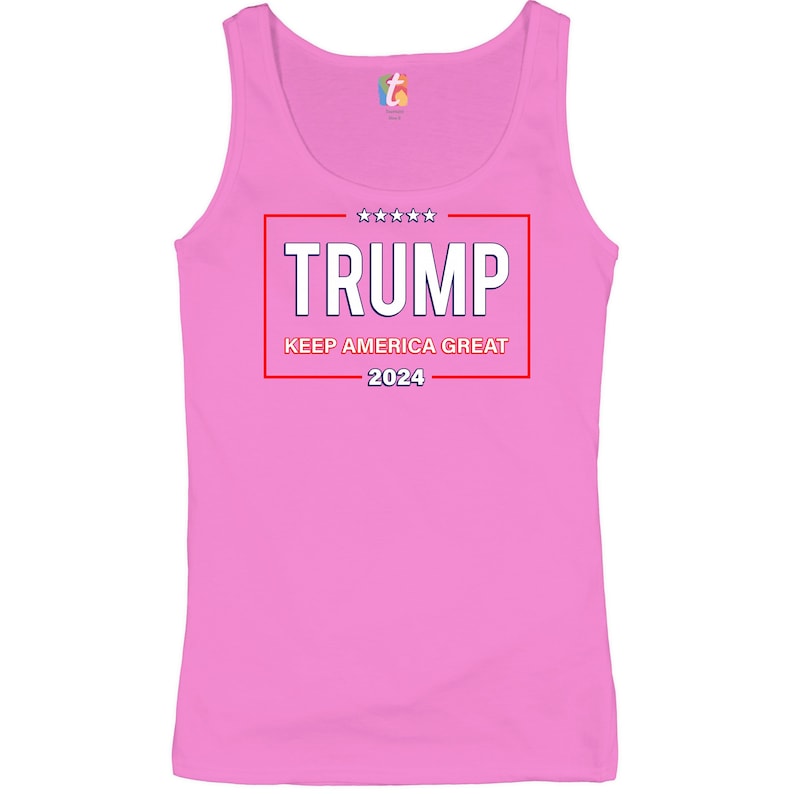 Donald Trump Keep America Great 2024 Women/'s Tank Top Vote Red Conservative