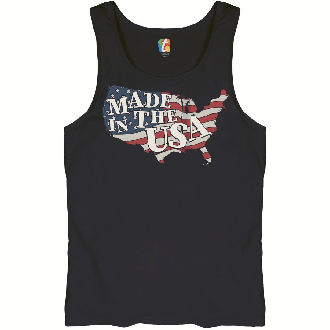 Made in the USA Tank Top American Flag, Stars and Stripes, Independence
