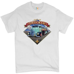 Halten Sie auf Truckin&#39; T-shirt Route 66 Retro Vintage LKW-Fahrer Herren-T-Shirt