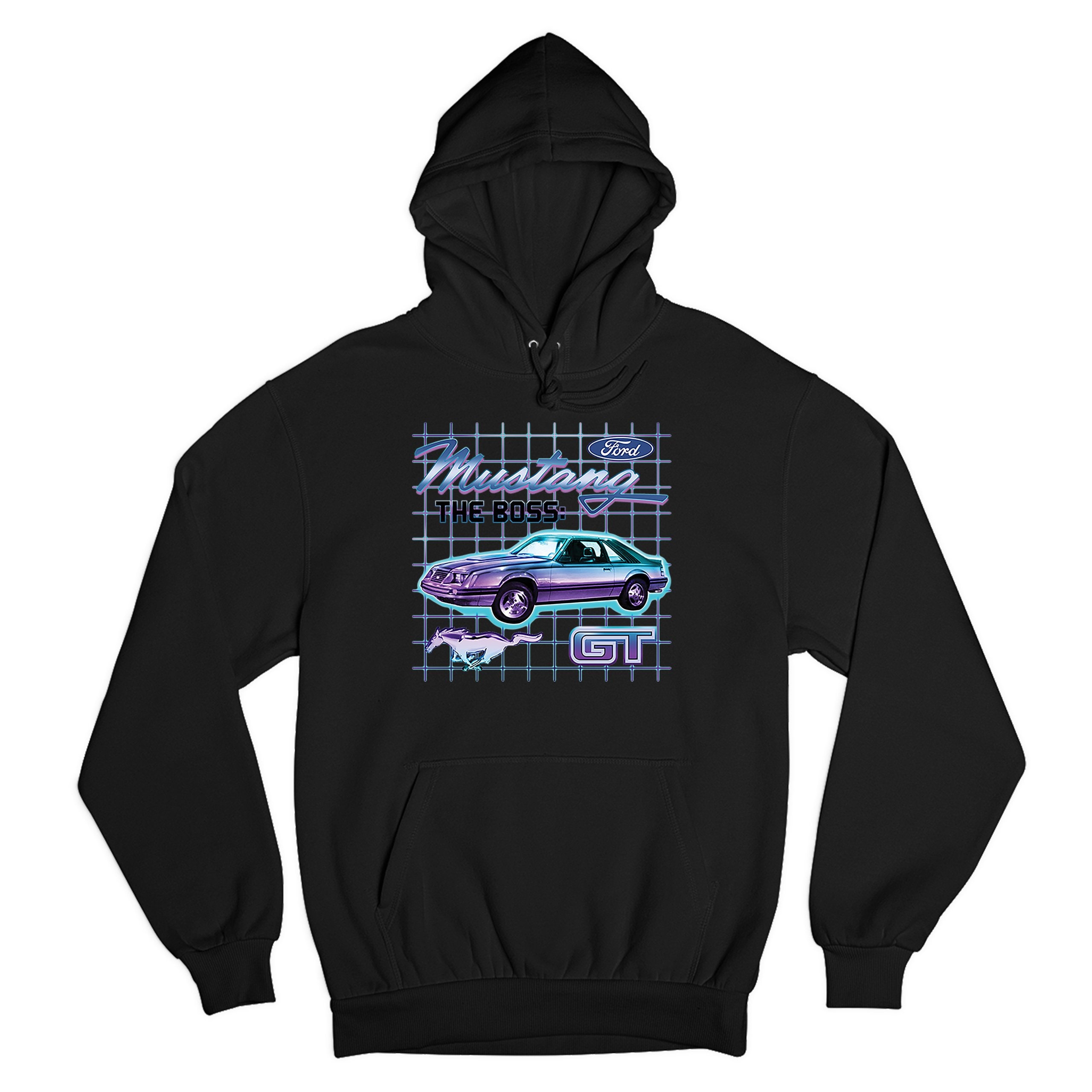 Ford Mustang GT the Boss Sweatshirt Vintage Retro Neon American Classic Car Enthusiast Gift for Ford Owner Licensed Hoodie Etsy UK