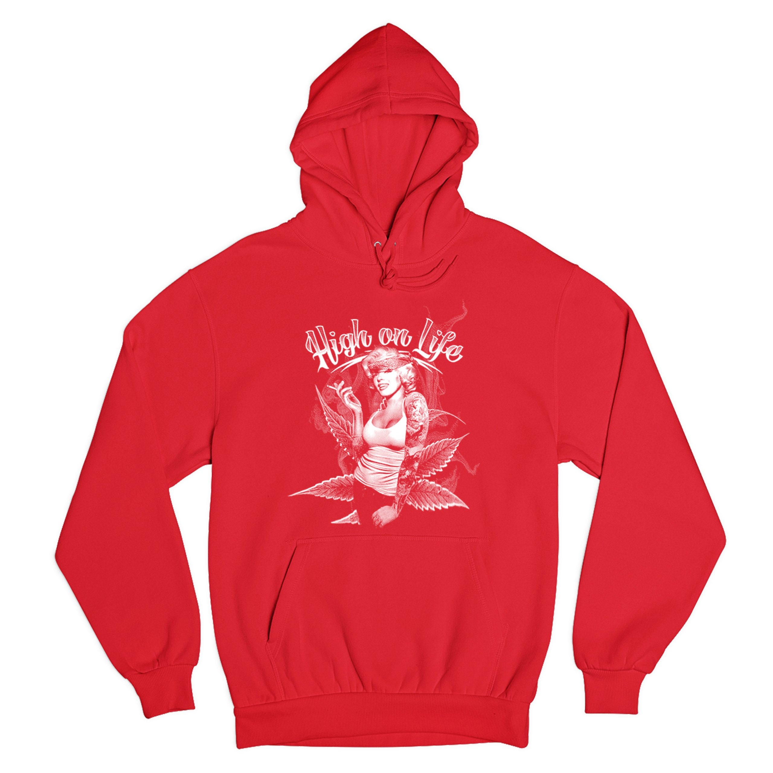 High on Life Sweatshirt Marilyn Monroe Holding a Joint, 420, Pop 